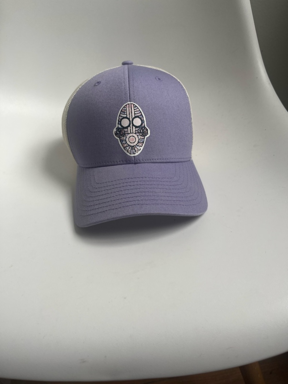 Lavender Embroidered Patch Trucker Hat